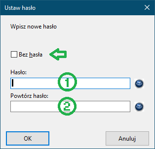 Ustawienie hasła logowania